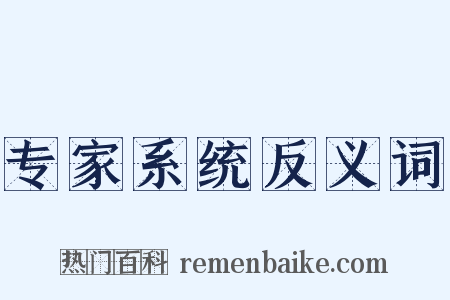 专家系统反义词是什么意思的图片